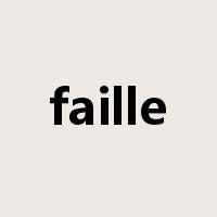 faille是什么意思
