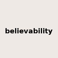 believability是什么意思