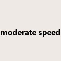 moderate speed是什么意思