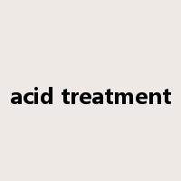 acid treatment是什么意思