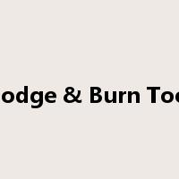Dodge & Burn Tool是什么意思