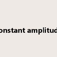 constant amplitude是什么意思