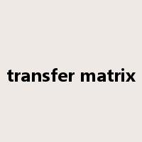 transfer matrix是什么意思