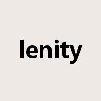 lenity是什么意思