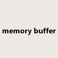 memory buffer是什么意思