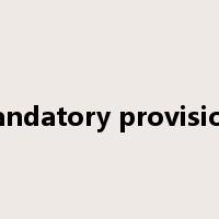 mandatory provisions是什么意思