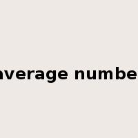 average number是什么意思
