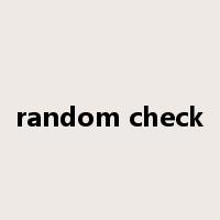 random check是什么意思