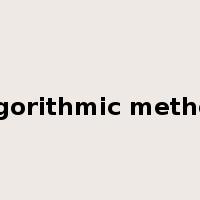 algorithmic method是什么意思