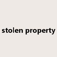 stolen property是什么意思