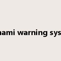 tsunami warning system是什么意思