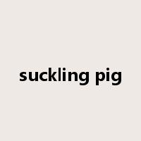 suckling pig是什么意思