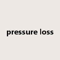 pressure loss是什么意思