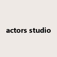 actors studio是什么意思