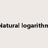 Natural logarithm是什么意思