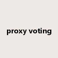 proxy voting是什么意思