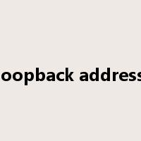 loopback address是什么意思