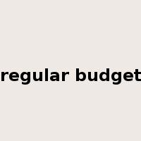 regular budget是什么意思