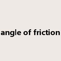 angle of friction是什么意思