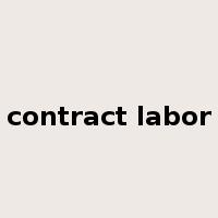 contract labor是什么意思