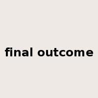 final outcome是什么意思