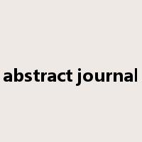 abstract journal是什么意思