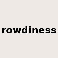 rowdiness是什么意思