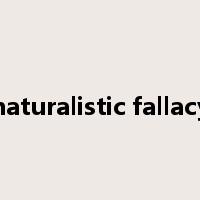 naturalistic fallacy是什么意思