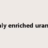 highly enriched uranium是什么意思
