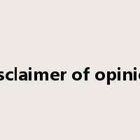 disclaimer of opinion是什么意思