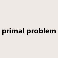 primal problem是什么意思