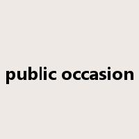 public occasion是什么意思