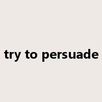 try to persuade是什么意思