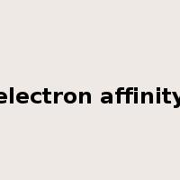 electron affinity是什么意思
