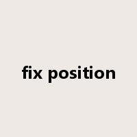 fix position是什么意思