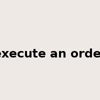 execute an order是什么意思