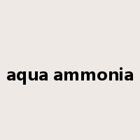aqua ammonia是什么意思