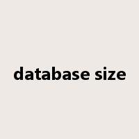 database size是什么意思