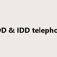 DDD & IDD telephone是什么意思
