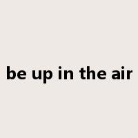 be up in the air是什么意思
