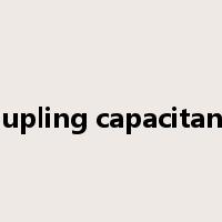 coupling capacitance是什么意思
