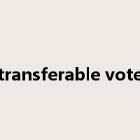 transferable vote是什么意思
