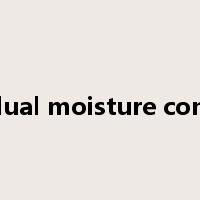residual moisture content是什么意思