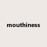 mouthiness是什么意思