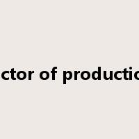 factor of production是什么意思