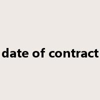 date of contract是什么意思