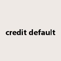 credit default是什么意思