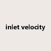 inlet velocity是什么意思