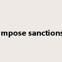 impose sanctions是什么意思