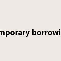 temporary borrowing是什么意思